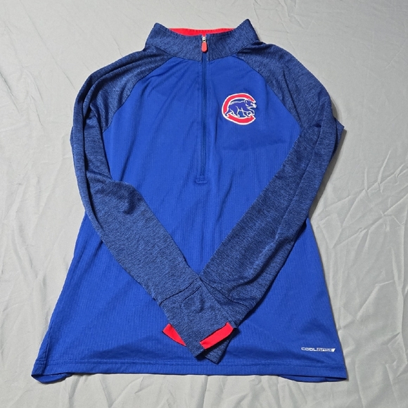 Majestic Sz Small Womens Chicago Cubs Cool Base 1/4 Zip Pullover Apparel - Picture 1 of 7